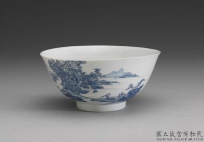 图片[2]-Bowl with blue landscape in falangcai painted enamels, Qing dynasty, Yongzheng reign 1723-1735-China Archive